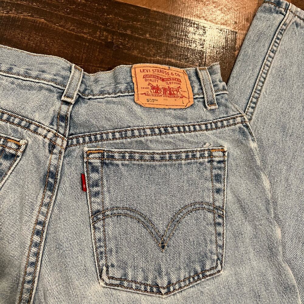 VINTAGE Levi 550 Jeans Women 10L Relaxed Fit Taper Leg Denim 90s - Picture 6 of 7